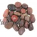 Koya Wholesale 2.2-Lb River Stone, DIY Terrarium Stones, Wedding Centerpiece Filler, River Rock, Red Brown   